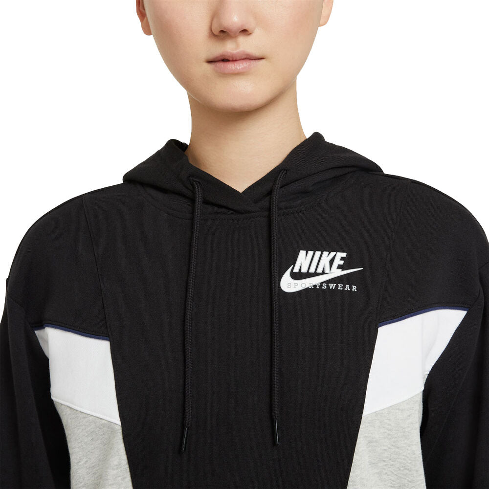 Nike Heritage Essentials Washed Woven Double Pocket Hoodie in