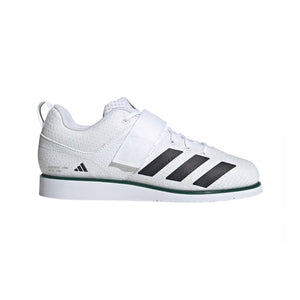 Adidas Powerlift 5 Unisex Weightlifting Shoes - Cloud White/Core Black/Collegiate Green