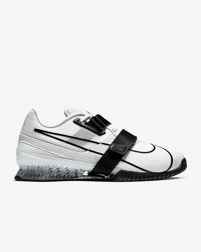 Nike Romaleos 4 Unisex Weightlifting Shoes - White/White/Black